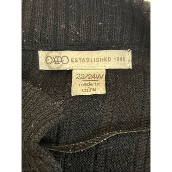 Cato size 22/24W black white Geo cardigan long sleeve - Picture 6 of 6